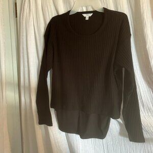 2 pc black breastfeeding set, nursing set, black, long sleeve over tank,discreet